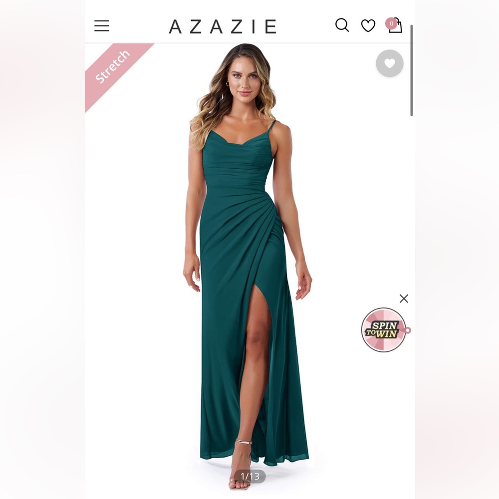 Azazie Bridesmaid dress in Peacock
